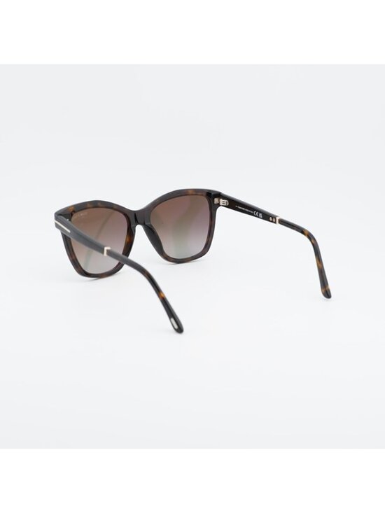 Tom Ford Lucia FT1087 52H Sunglasses Havana Cat Eye Frame, Brown Polarized Lens